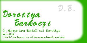 dorottya barkoczi business card